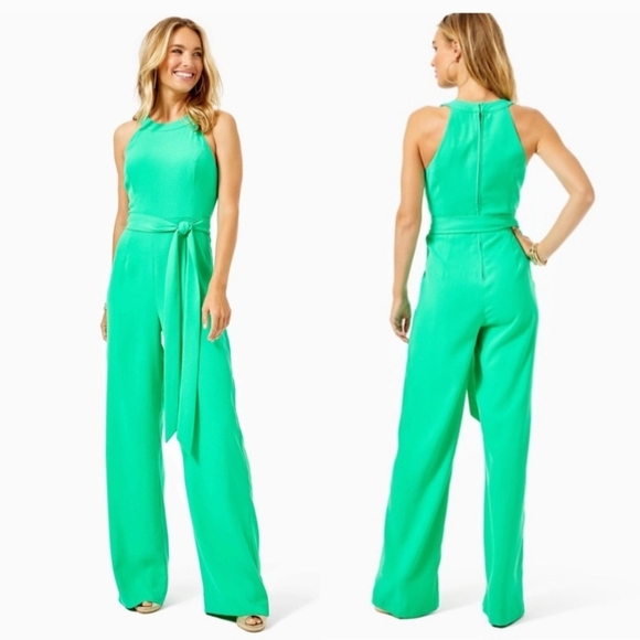 Lilly Pulitzer Perci Green Jumpsuit - Picture 1 of 6